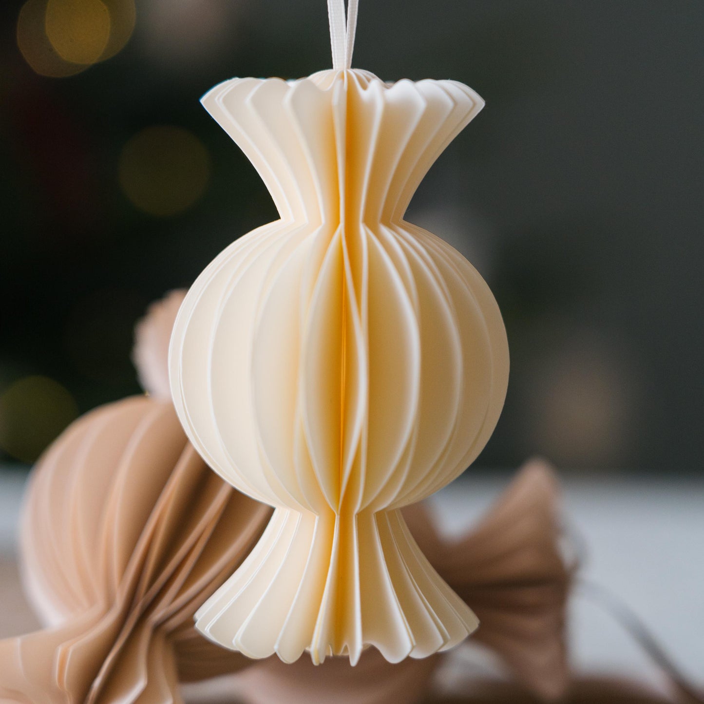 Honeycomb Candy Paper Decoration (Set of 2): Scandi Festive Decor