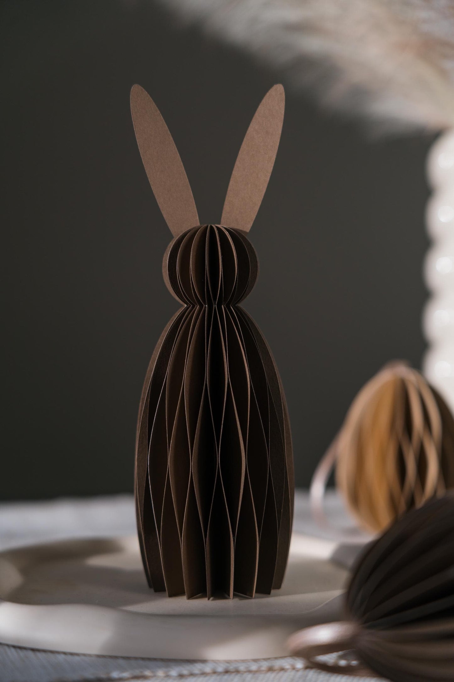 Handmade Standing Easter Bunny: Scandi Honeycomb Paper Decoration