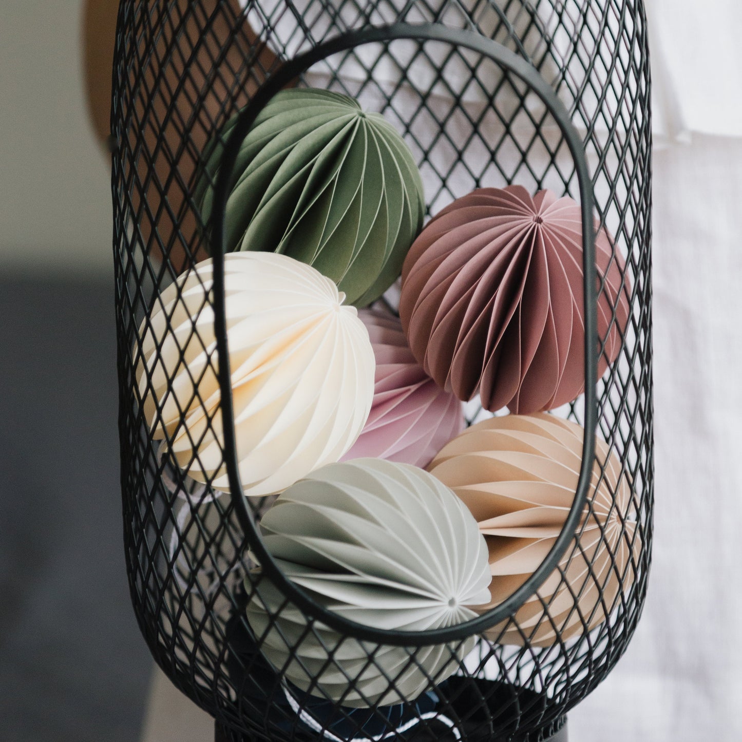 Handmade Honeycomb Paper Ball: Scandi Christmas Wedding Decoration