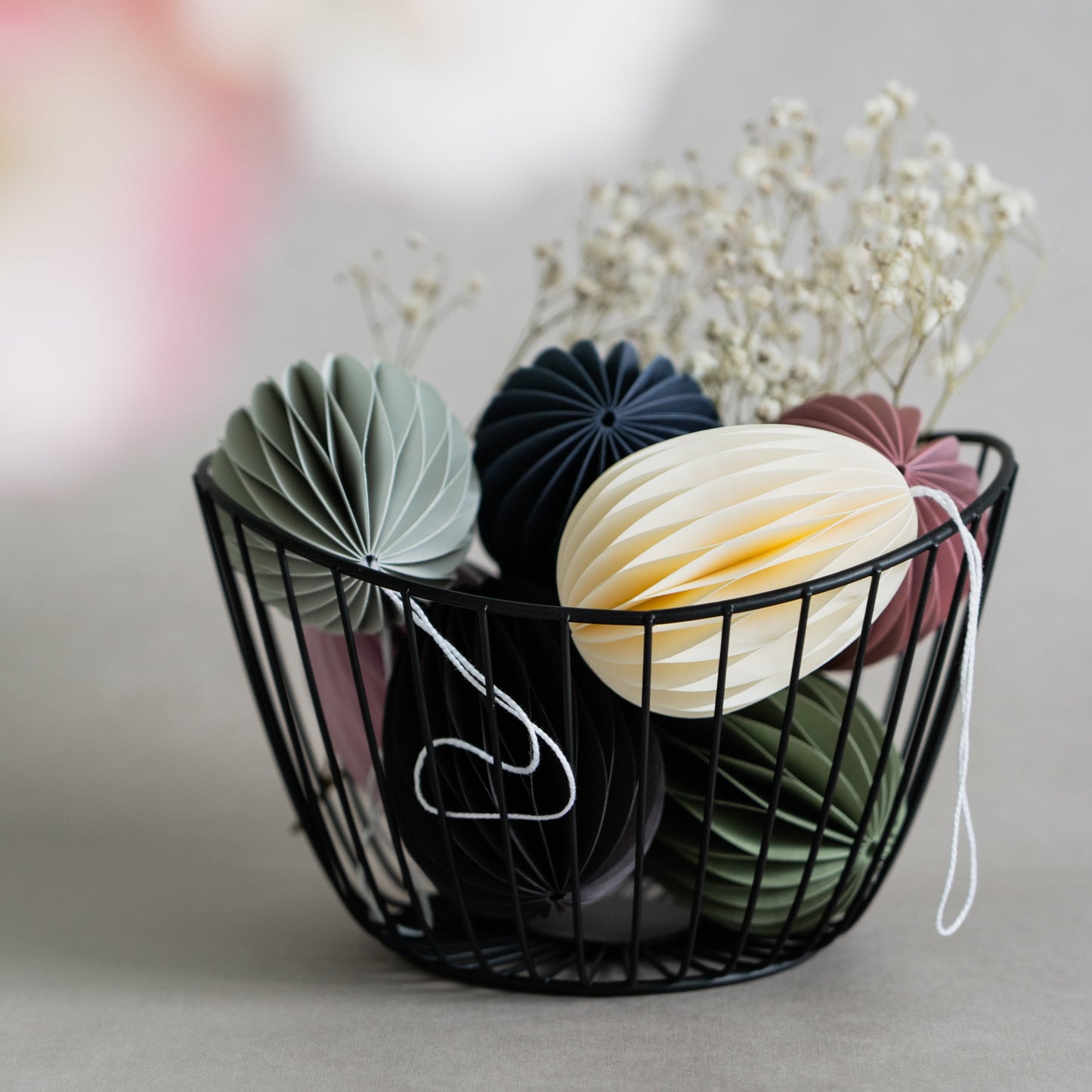 Handmade Honeycomb Paper Easter Egg: Scandi Decor (8cm)