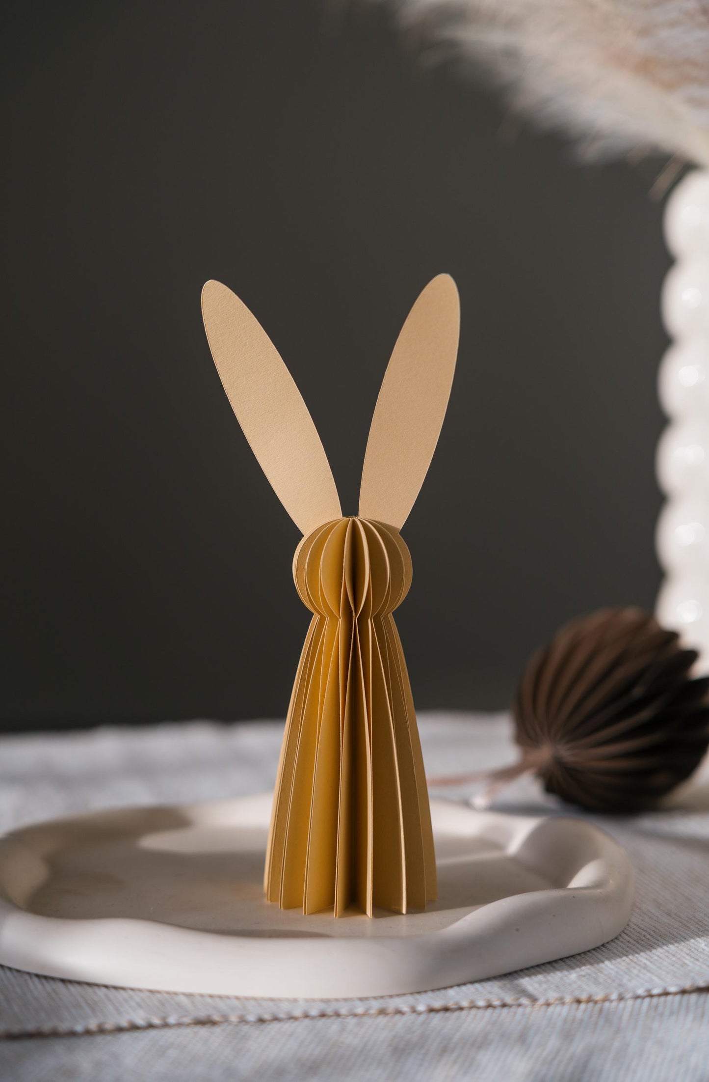 Handmade Standing Easter Bunny: Scandi Honeycomb Paper Decoration