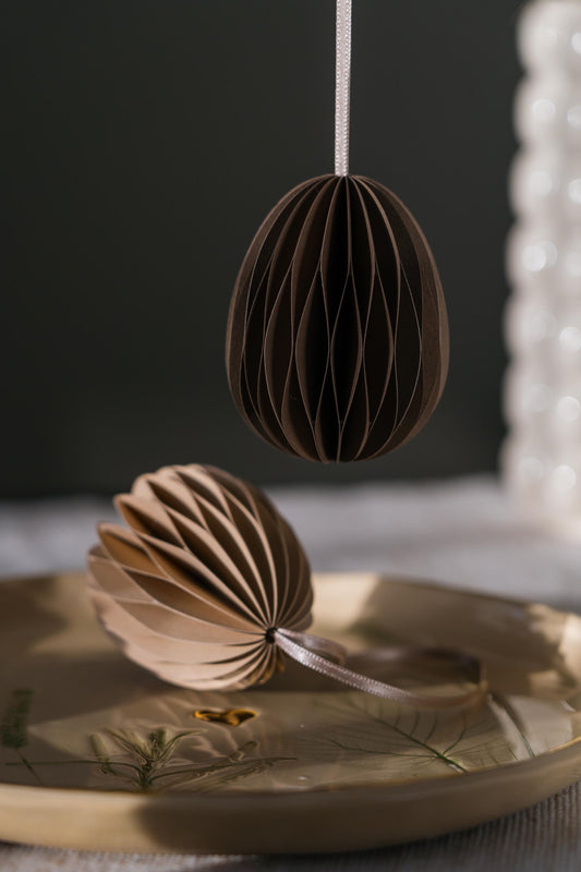 Honeycomb Easter Egg Set: Handmade Paper Scandi Decor