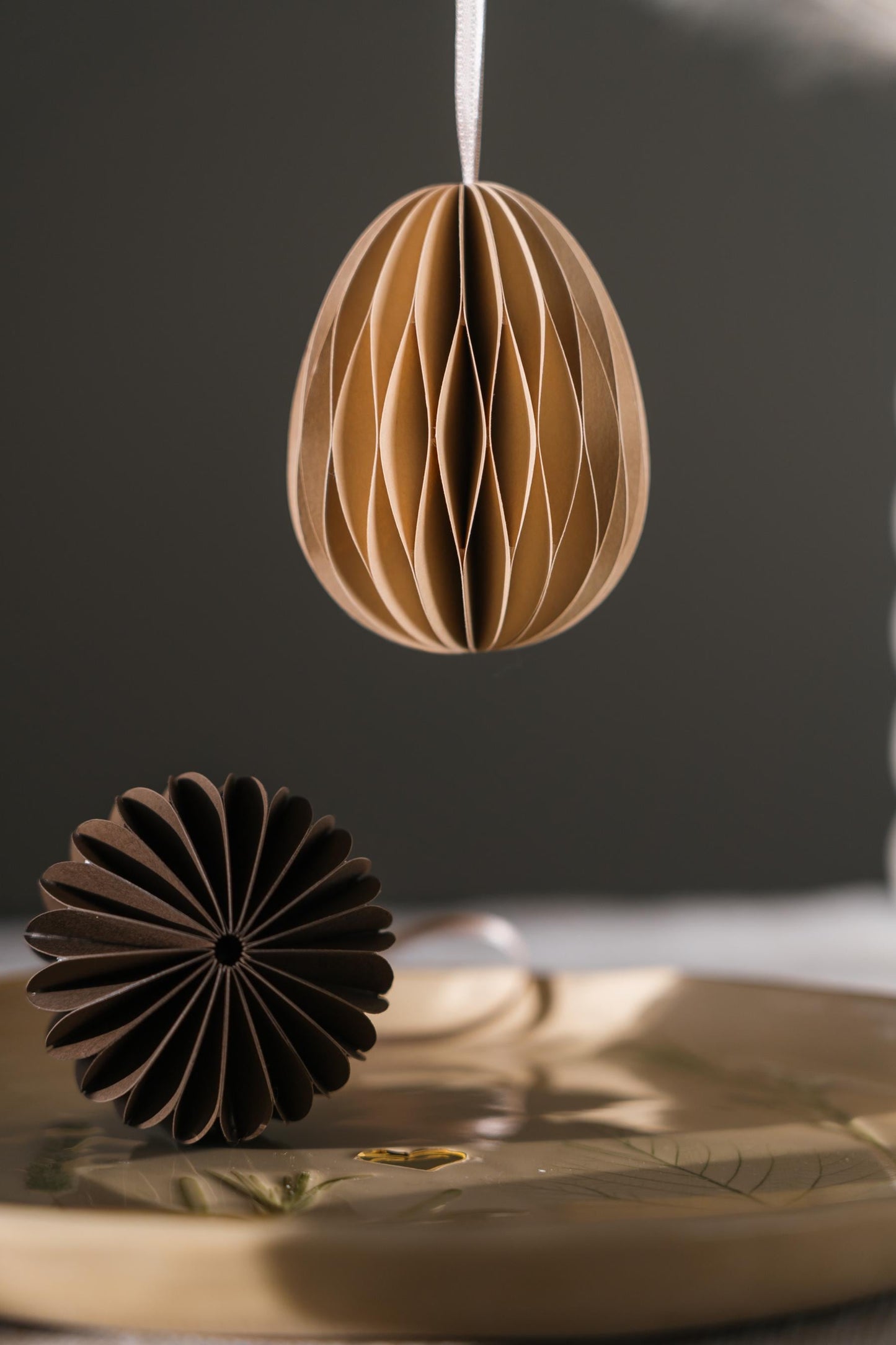 Honeycomb Easter Egg Set: Handmade Paper Scandi Decor