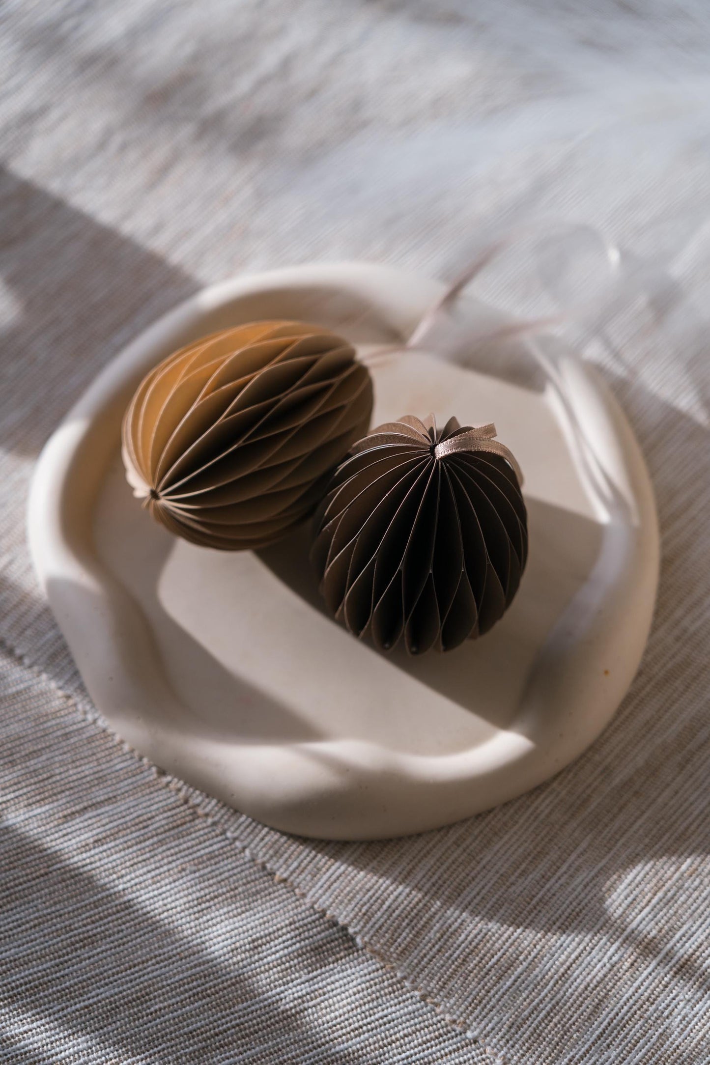 Honeycomb Easter Egg Set: Handmade Paper Scandi Decor
