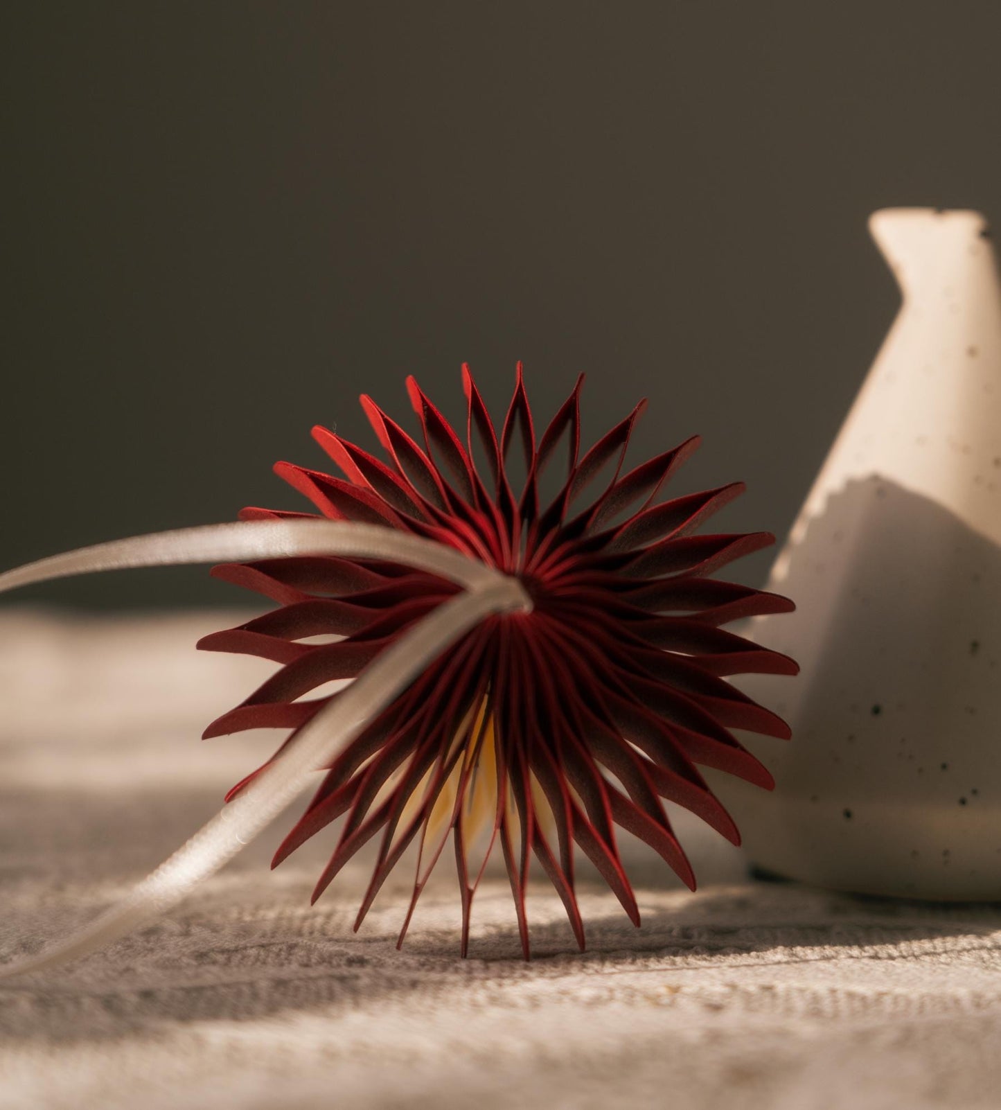 Handmade Honeycomb Paper Mushroom Decoration: Scandi Minimalist Autumn Decor
