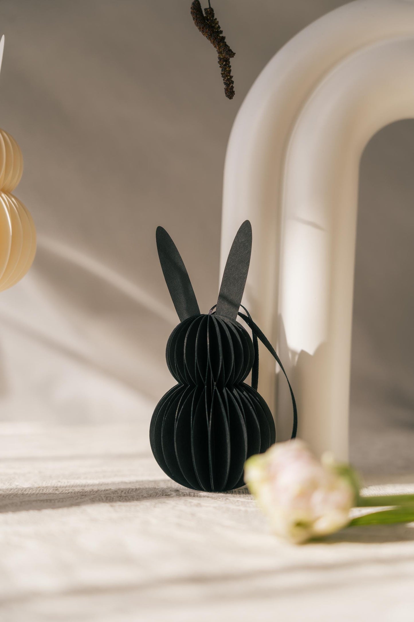 Honeycomb Paper Easter Bunny Decoration: Scandi Style Hanging Ornament