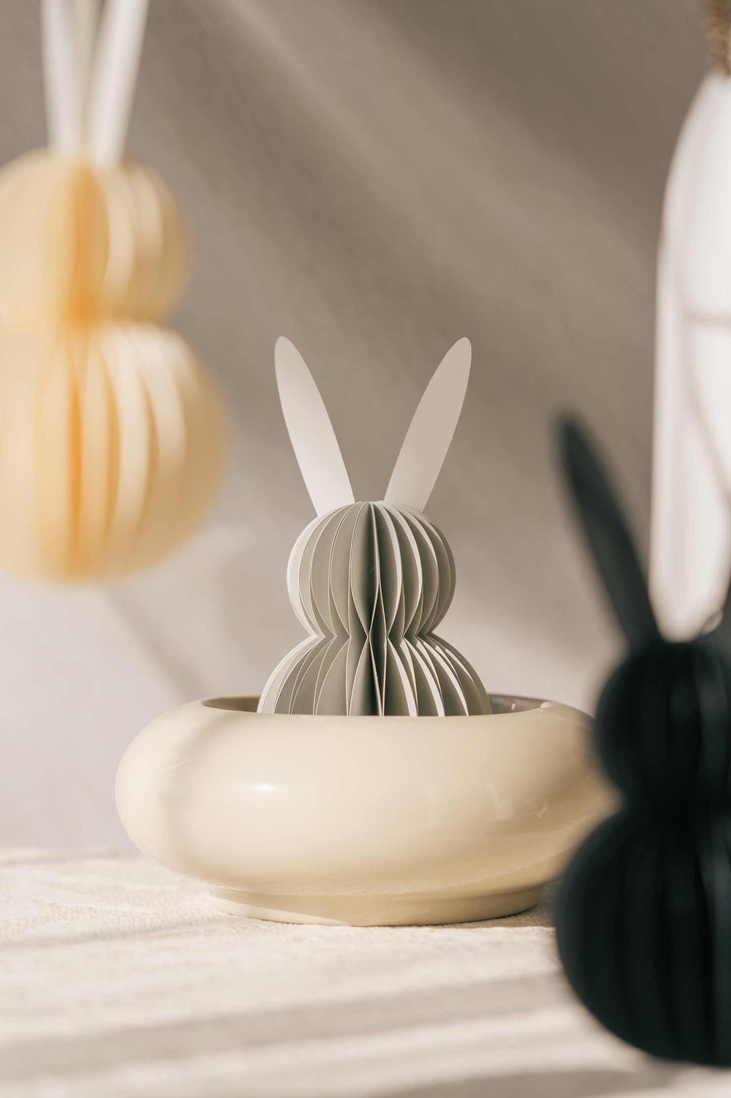 Handmade Paper Easter Bunny: Scandi Honeycomb Decoration