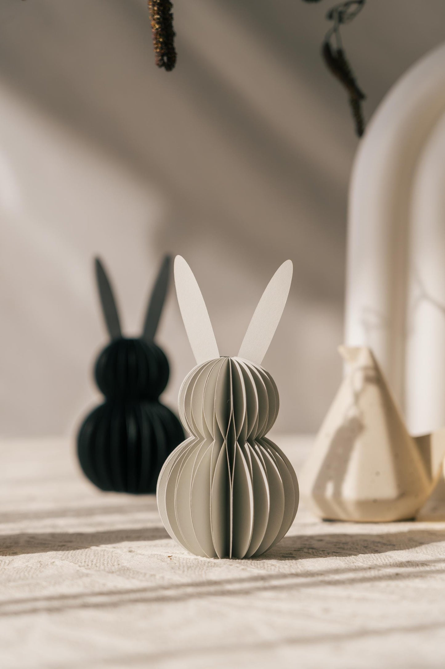 Handmade Paper Easter Bunny: Scandi Honeycomb Decoration